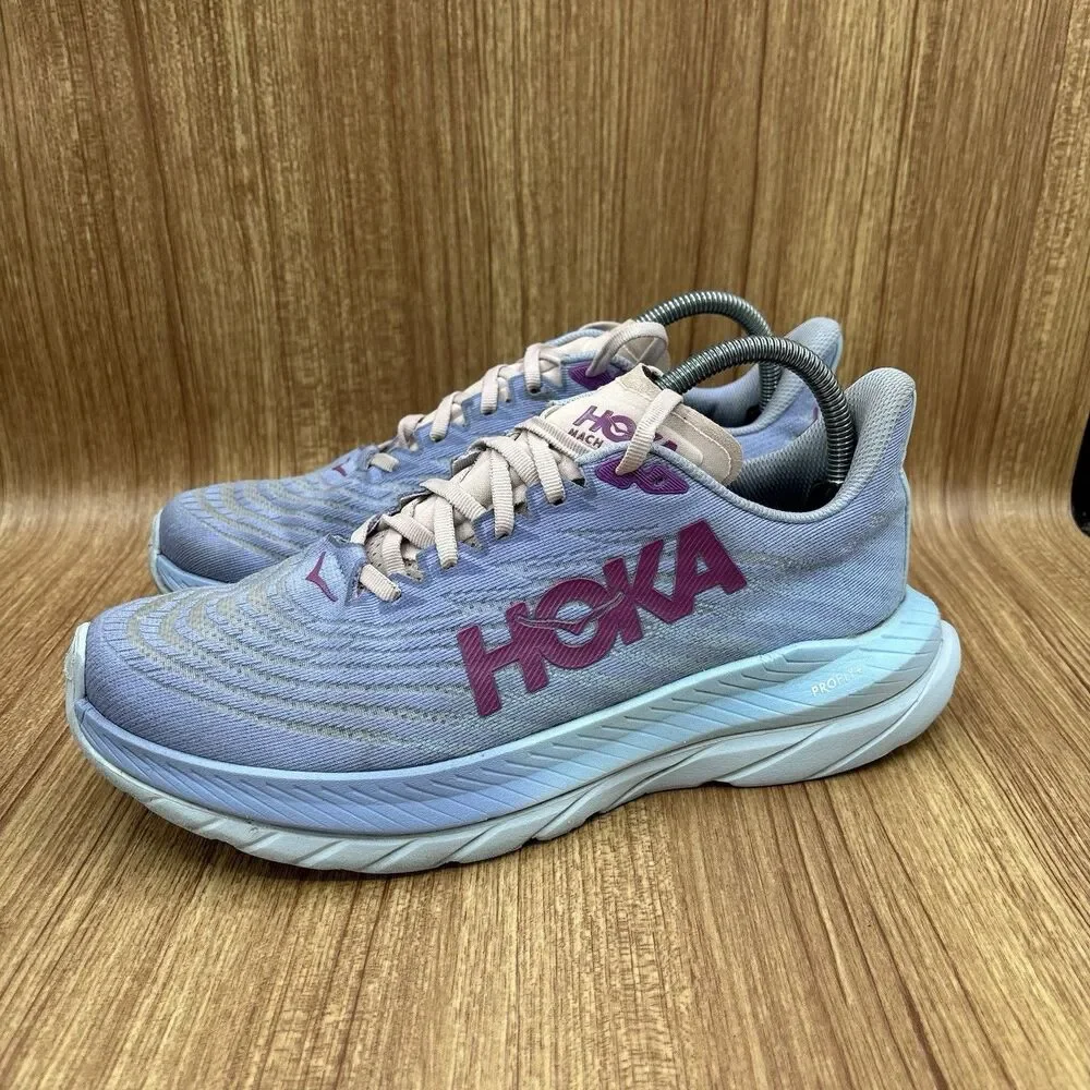 Hoka One One Shoes Women's Size 10.5 B Mach 5 Running Sneaker Purple‎